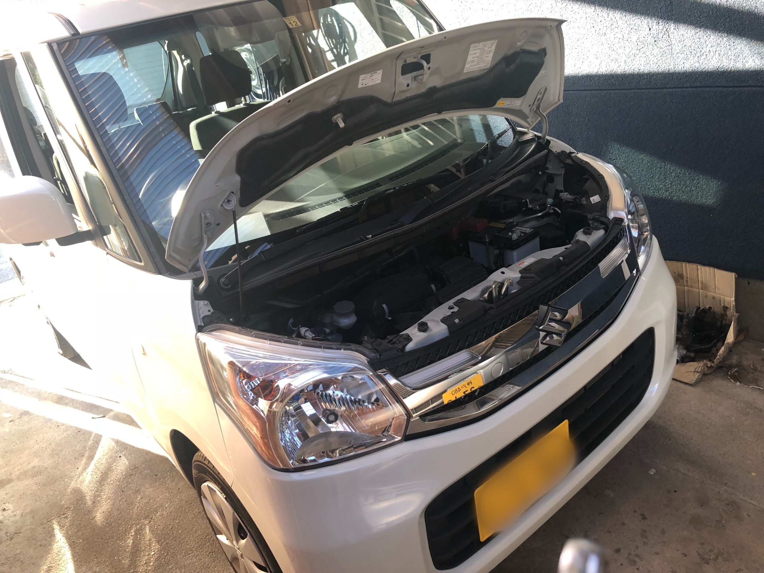 新車 スペーシア オイル交換